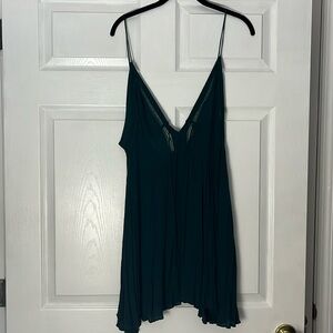Dark Green Mini Skater Dress